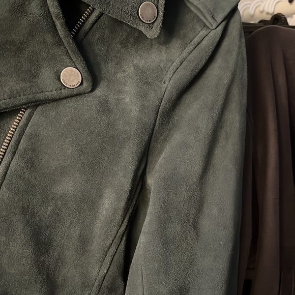 Luckybrand suede leather Moto jacket greyish blue in size Small women - Picture 5 of 15